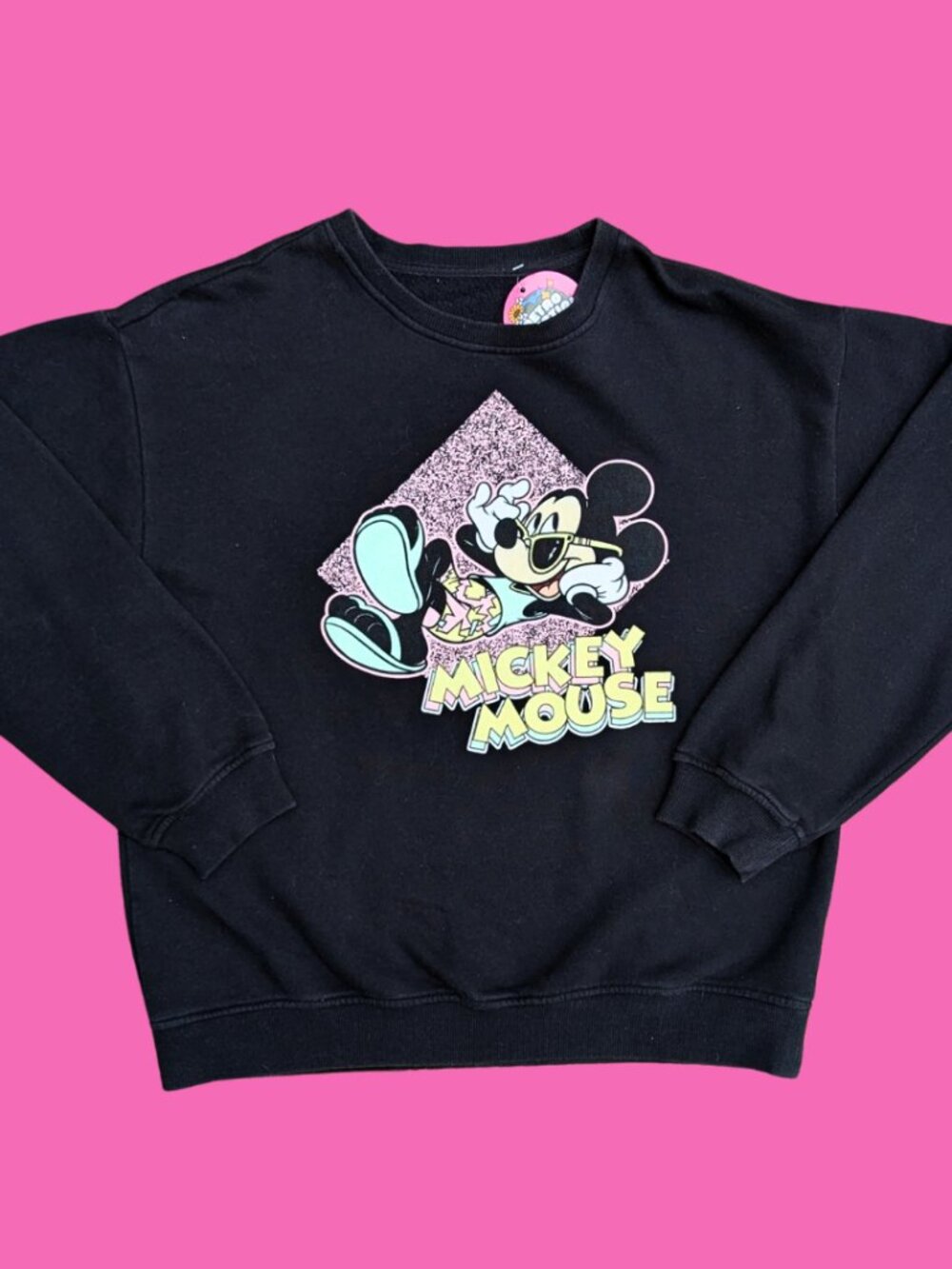 Mickey Mouse Black Crewneck Size M